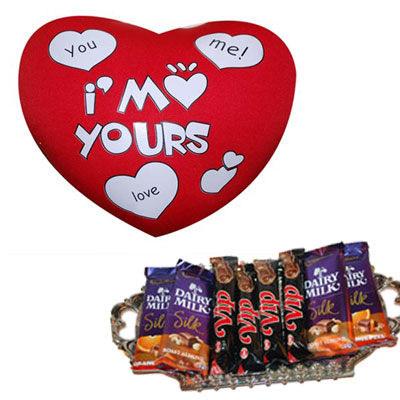 "Heart shape soft toy - PST 1591-1, Choco Thali - Click here to View more details about this Product